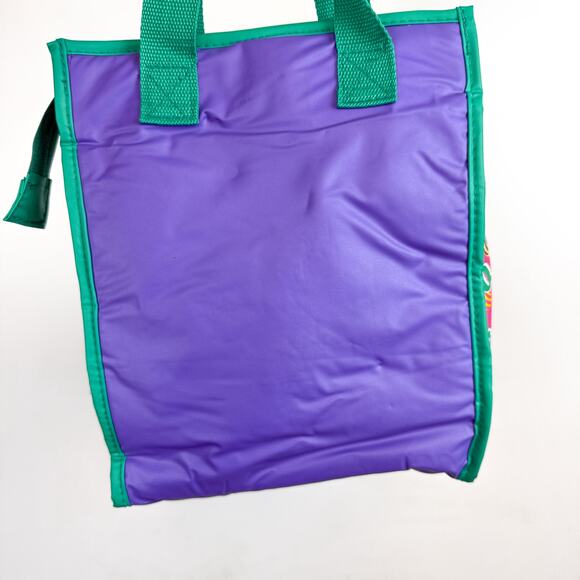 Vintage 90s Sesame Street Big Bird Lunch Bottle Tote Bag Insulated Purple Teal - Picture 5 of 10